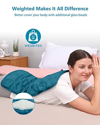Comfytemp Weighted Heating Pad for Back & Period Cramps, FSA Eligible, Birthday Gifts for Mom Dad Women Men, 2.2lb HSA Electric Heat Pad for Neck Shoulder Pain Relief, 2H Auto-Off Heated Pad, 12x24 - Image 3