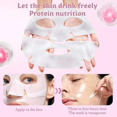 JQJQ Quasi Collagen Glow Up Mask 2.0, Quasi Bio Collagen Face Mask, Firm Skin Deep Hydrating Masks for Wrinkle Reduction and Pore Minimization - Glow like Glass Skin (2 BOX-8PCS) 7-14 Days delivery - Image 3