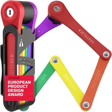 Seatylock FoldyLock Compact Folding Bike Lock - Award Winning Patented Lightweight High Security Bicycle Lock - Heavy Duty Anti Theft Smart Secure Guard with Keys & Case for Bikes or Scooters - Image 1