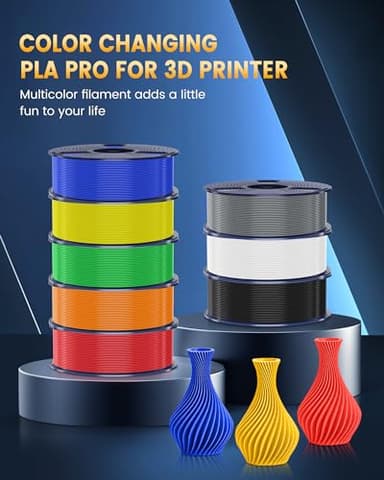 SUNLU PLA+2.0 3D Printer Filament Bundle, 4KG Upgrade PLA+ Filament 1.75mm, Dimensional Accuracy +/-0.02mm, 1KG per Spool, 4 Packs, 4KG Total, Coffee Brown+Olive Green+Magenta+Vivid Yellow - Image 7