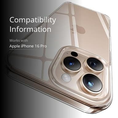 CASEKOO for iPhone 16 Pro Case Crystal Clear, [Never Yellow Technology] [12FT Military-Grade Protection] Transparent Slim Cover Women Men Phone 16 Pro Case 6.3 inch, Clear - Image 3