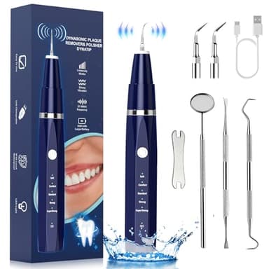 Plaque/Tartar Remover for Teeth, Dental Calculus Remover Teeth Cleaning Kit with LED Light & 5 Adjustable Modes - Image 1