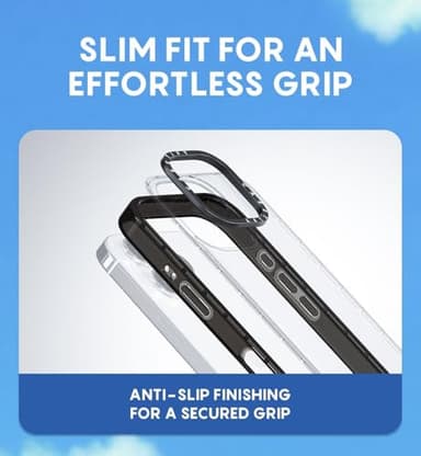 CASETiFY Compact iPhone 13 Pro Case [4 ft. 2X Military Grade Drop Protection/Slim/Lightweight] - Lazy Daisy - Clear Black - Image 6