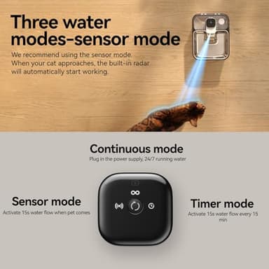 Stainless Steel Cat Water Fountain Wireless for Cats Indoor, Automatic Metal Dog Water Dispenser,Cordless Battery Operated Pet Drinking Fountain,Rechargeable Waterer with Motion Sensor 123oz, Gray - Image 5