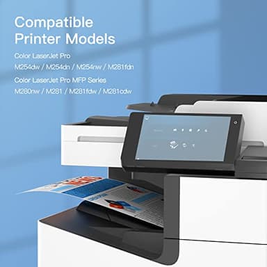 GPC Image Compatible 202X Toner Cartridge Replacement for HP 202X 202A CF500X CF500A to use with Laserjet Pro MFP M281fdw M254dw M281cdw M281 M281dw M280nw Toner Printer (1B 1C 1M 1Y, 4 Pack) - Image 2