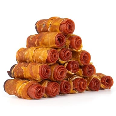 MON2SUN Rawhide Free Dog Treats, 3 Inch Triple Flavor Chicken Wrapped Duck and Beef Rolls for Small Dogs, Healthy Snacks, 21.16oz - Image 1