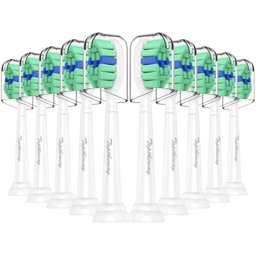 Toptheway Toothbrush Replacement Heads Compatible with Philips Sonicare ProtectiveClean DiamondClean C2 G2 W 4100 5100 5300 Plaque Control, 10 Pack - Image 1