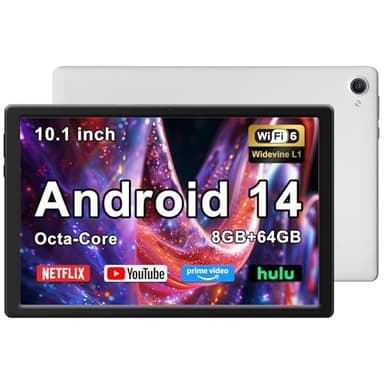 Tablet, Android Tablets with Octa-Core Processor, 10 inch Tablet with HD LCD Touch Screen, 8GB RAM 64GB ROM 1T Expand, Wi-Fi 6, BT 5.3, Dual Camera, Long Life Battery, Google Tablets 2024 - Image 1