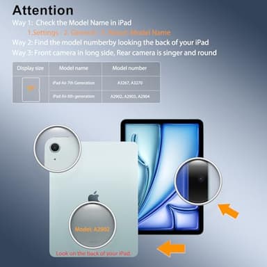 SPARIN 2 Pack Screen Protector for iPad Air 11-inch M3 2025 & M2 2024, (iPad Air 7th/6th Generation), Tempered Glass-Apple Pencil Pro & Case Compatible, Anti-Scratches, High Definition - Image 2