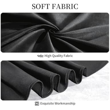 Easy-Going 6 Pack Black Tablecloths 120 Inch-Round for 8 Ft Round Table, Washable Polyester Waterproof Stain Resistant Table Cloth, Decorative Table Cover for Kitchen, Dining Tables, Events - Image 4