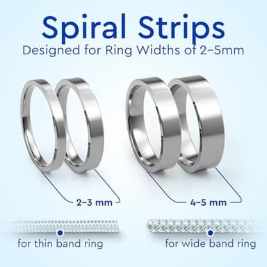 Ring Sizer Adjuster for Loose Rings - 12 Pack, Guards, Spacers & Tighteners, Fits Bands Up to 6mm, Reduces Size by 0.5-1.5, Invisible Design for Women & Men by 5 STARS UNITED - Image 3