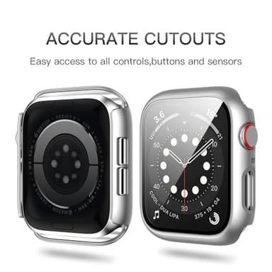 Haojavo 5 Pack Case with Tempered Glass Screen Protector for Apple Watch Series 9 8 7 45mm, PC Hard Ultra-Thin Slim Fit Scratch Resistant Bumper Protective Cover for iWatch S9 S8 S7 45mm Accessories - Image 5