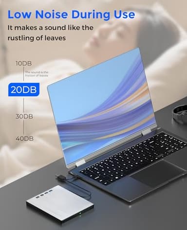 juwuoi External Blu ray Drive for Laptop Portable Blu Ray Burner USB 3.0 Type-C CD/BD Disc Drives Support 100G Bluray/DVD Drive for PC Compatible with Windows Linux Mac OS - Image 9