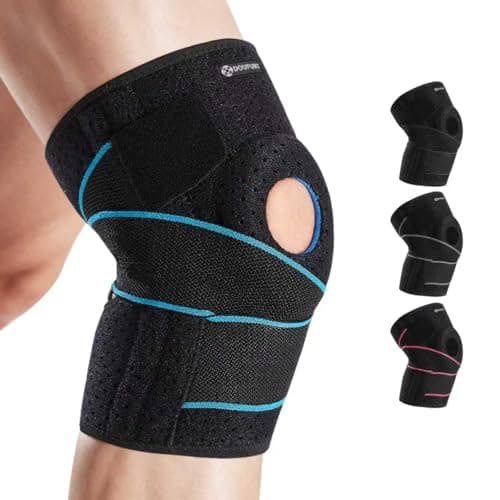 DOUFURT Knee Brace for Women & Men Meniscus Tear, Plus Size Knee Braces for Knee Pain Relief, Arthritis, Compression Knee Support Side Stabilizers - Image 1