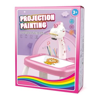 Drawing Projector for Kids, Art and Crafts, Drawing Board with Music, Color Pens, Pencils, Crayons, Scrapbook, Unicorn Sticker Book, Ideal Toy for 3+ Year Old Girls & Boys (Unicorn Kit) - Image 7