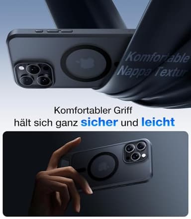 TORRAS Strong Magnetic & Seamless Stand for iPhone 16 Pro Case, [18N Mighty Magnetic] [12FT Mil-Grade Drop Tested] [Fit for MagSafe] Kickstand Protective Slim Phone Case for iPhone 16 Pro 6.3", Black - Image 6