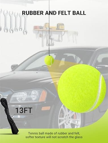 SARDVISA 2-Packs Tennis Ball Garage Parking Aid with Non-Elastic String, Precise Garage Car Stop Indicator w/Adjustment Buckle, Easy Installation, Parking Stopper Assist for Garage Accessories - Image 3