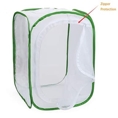 RESTCLOUD Insect and Butterfly Habitat Cage Terrarium Pop-up 24 Inches Tall with Zipper Protection - Image 2