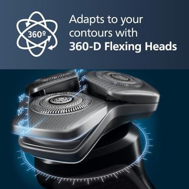 Philips Norelco Shaver Series 9400 Wet and Dry Electric Shaver, with Lift and Cut Shaving System and SenseIQ Technology, Pop-up Trimmer, Model S9606/80 - Image 4