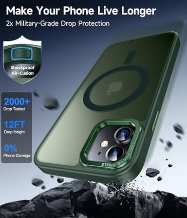 LeYi for iPhone-11 Case Green Compatible with MagSafe Magnetic[ Camera Cover X2 + Screen Protector X2] Funda para ipone 11case Military Grade Protective Cover Cases for i Phone 11 iphone11, Green - Image 5