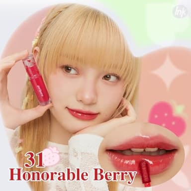 Peripera Ink Mood Glowy Tint (031 HONORABLE BERRY), Long-Lasting Lip Stain, Korean Lip Tint, K Beauty - Image 5
