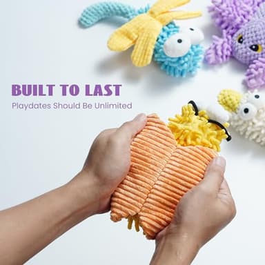 Nocciola Small Medium Large Dog Toys, Cute Soft Squeaky Crinkle Plush Stuffed Durable Pet Teething Animal Chew Toys for Small to Large Breed, Cognitive Stimuting Boredom Puppy Busy Birthdays Gifts - Image 5