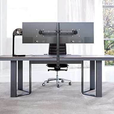 Suptek Monitor Mount, Adjustable Dual Monitor Arm Desk Mount Heavy Duty Monitor Stand fit for 27 inch Monitor Screens up to 22lbs,Black(MD9442) - Image 6