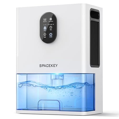 Dehumidifier, 106 OZ Water Tank (1000 sq.ft) Dehumidifiers for Home, Quiet Dehumidifier for Bathroom Bedroom Basement RV with Timer Setting, Auto Shut Off, 7 Colors LED Light, Sleep Modes, White - Image 1