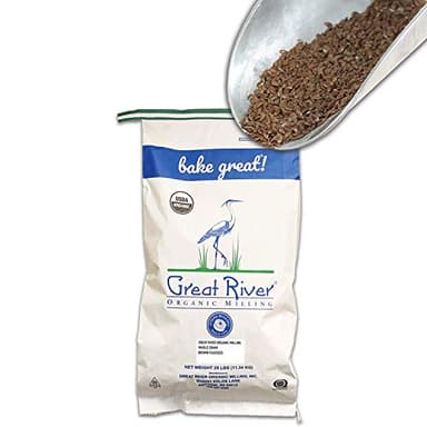 Great River Organic Milling Organic Whole Grain Brown Flaxseed | High-Fiber, Omega-3 Rich Superfood | Non-GMO, Kosher, USDA Organic | Ideal for Baking, Smoothies & Home Milling | 25 Lb - Image 2