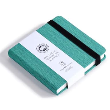 Lightwish Square Watercolor Journal,100% Cotton,300gsm/140lb,Acid-Free,24 Sheets Cold Press Watecolor Paper Sketchbook for Artists Adults Students,4.7 * 4.7 Inches - Image 9