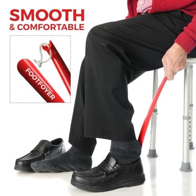 Long shoehorn that is comfortable to wear and has a handle is ideal for both men and women (Red(Pack of 2)) - Image 6