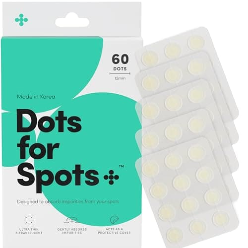 Dots for Spots Pimple Patches For Face - Stocking Stuffers For Teens - Fast Acting, Translucent Hydrocolloid Zit Patches that Unclog Pores Korean Skin Care - Vegan, Cruelty Free - (60 count) - Image 1