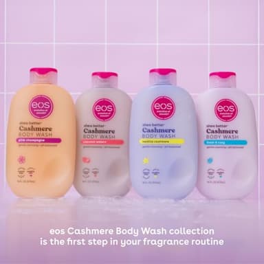 eos Shea Better Cashmere Body Wash, Vanilla Cashmere, Moisturizing, pH Balanced Body Wash, Creamy Gel Formula, Paraben & Phthalate Free, Sensitive Skin, 16 fl oz - Image 7