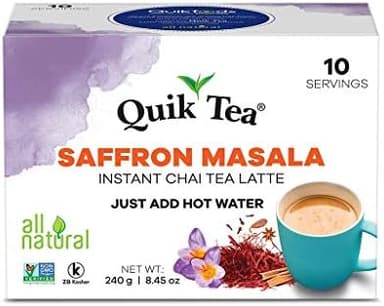QuikTea Tea Latte Saffron Masala Chai, 33.8 Oz - Image 5