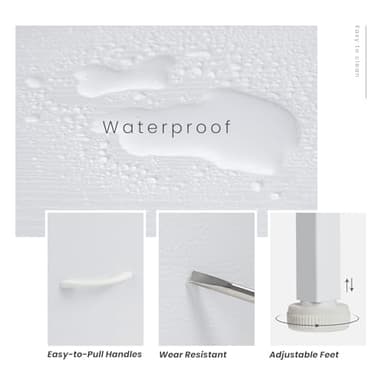 DUMOS Dresser for Bedroom, Storage Organizer with 9 Drawers, Chest of Drawers with Fabric Bins, Sturdy Metal Frame, Wood Tabletop for Guest Room, Closet, Entryway, Nursery - Image 6