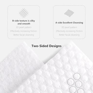 vuacepe Face Towels Disposable Cotton Facial Towels, 100 Count Biodegradable Soft Dry Facial Tissue, Drying Tissue for Skin Care, Makeup Remover, Disposable Face Cloths for Washing - Image 6