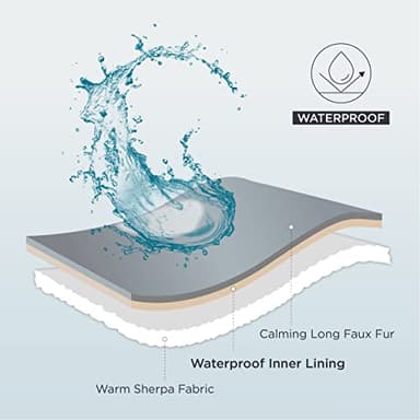 Bedsure Waterproof Dog Blankets for Large Dogs - Cat Blanket for Bed Couch Protector Washable Long Faux Fur, Calming Soft Reversible Throw Furniture Protection for Puppy Pet, 60"x80", Tie-dye Grey - Image 4