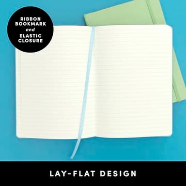 PAPERAGE Lined Journal Notebook, (Black), 160 Pages, Medium 5.6 in x 8 in - 100 GSM Thick Paper – Hardcover Journaling Notebook for Work, School & Note Taking - Image 3