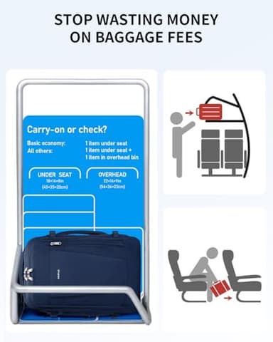 ECOHUB 17'' Travel Backpack, Personal Item Backpack with 13 Pockets, Flight Approved Carry on Backpack with USB Port & Luggage Sleeve, Travel bag for Men & Women, Water Resistant Backpack, Blue - Image 2