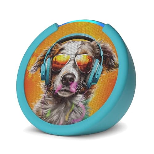 Amazon Echo Pop Kids (newest model), Designed for kids, with parental controls, Includes 6 months of Amazon Kids+, Anthro Pup - Image 1