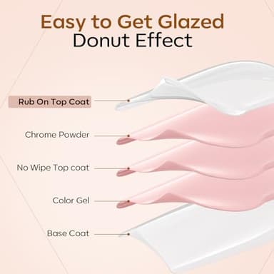 modelones Gel Top Coat for Chrome Nail Powder, Clear Mirror Shiny Chrome Top coat No Wipe Long Lasting Soak Off Nail Lamp High Gloss Chrome Top Coat Gel Nail Polish for Home DIY and Nail Salon - Image 8