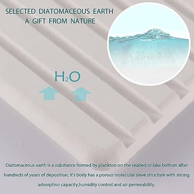 NiuYichee 2 PCS Water Absorbent Diatomite Coasters (12.2" x 4"), Grooved Design, Water Absorbing Stone Used for Hand Soaps & Plants & toiletries in The Modern Home - Image 4