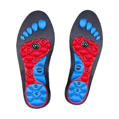 Orthopedic Acupressure Insoles, Reflexology Massage Insoles for Pain Relief, Comfortable Support for Daily Use, Comfortable Foot Support for Men and Women (Red Black, M:9-11) - Image 1