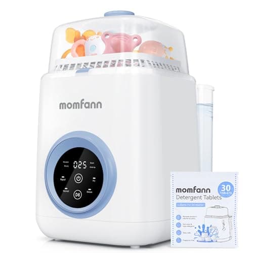 MOMFANN Baby Bottle Washer-19 Min Rapid Wash, Sterilizer and Dryer, All-in-One Cleaner, Bottles, Pump Parts & Baby Essentials for New Parents Gift, Replaces Hand Washing - Image 1