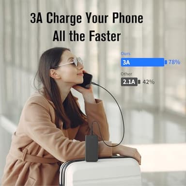 VANYUST Portable Charger, 10000mAh 5V/3A Power Bank, USB-C in&Out Fast Charging Battery Pack, External Powerbank Compatible with iPhone 16 15 14 13 12 Samsung S22 S21 Google iPad etc (Blank) - Image 5