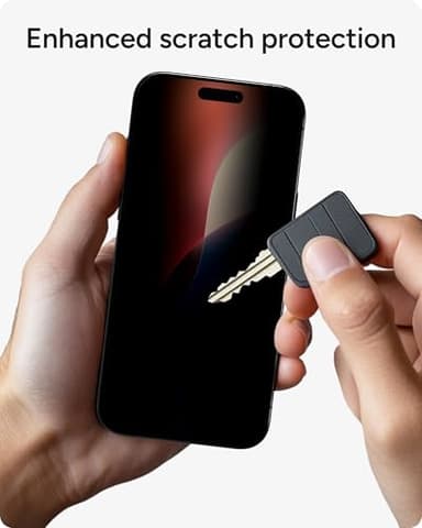 ZAGG Glass Elite Privacy Screen Protector for iPhone 16 Pro Max - 2-Way Privacy Filter, Ultra-Strong Tempered Glass, 5X Stronger, InvisibleShield, Smudge-Free, Easy Install, Recycled Content - Image 5