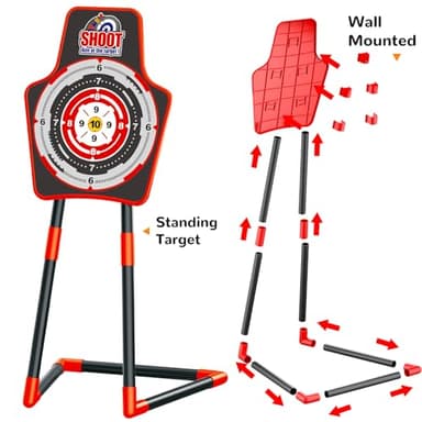 GMAOPHY 2 Pack Bow and Arrow Toy for 5 6 7 8 9 10 11 12 Year Old Boys, Birthday for Kids, Indoor Outdoor Sport Games Toys for Ages 4-8 8-12, LED Light Up Archery Set with 20 Toy Arrows (Red) - Image 8