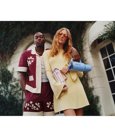 STANLEY Quencher ProTour Flip Straw Tumbler with Leakproof Lid 40 oz | Built-In Straw and Handle | Cup Holder Compatible for Travel | Insulated Stainless Steel Cup | BPA-Free | Cornflower Gloss - Image 4