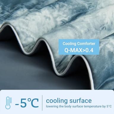 Cushious Cooling Comforter Queen Size, Summer Cooling Blankets for Hot Sleepers and Night Sweats, Lightweight Breathable Cooling Comforter Bedding for Sofa, Bed, Camping, Office - Image 8