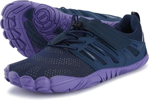 Joomra Women's Barefoot Walking Shoes Ladies Size 10.5-11 Zero Drop Minimalist Trail Running Sneakers Hiking Hike Workout Casual Cute Footwear Blue Purple 42 - Image 1